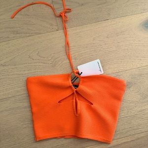 Bright Orange Crop Top - Zara Look Alike